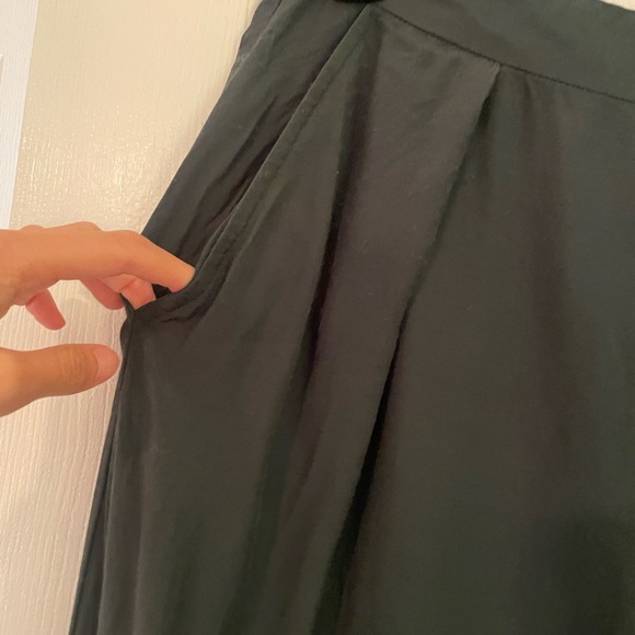 Wide Leg Palazzo Pant (dark green) - Picture 4 of 8